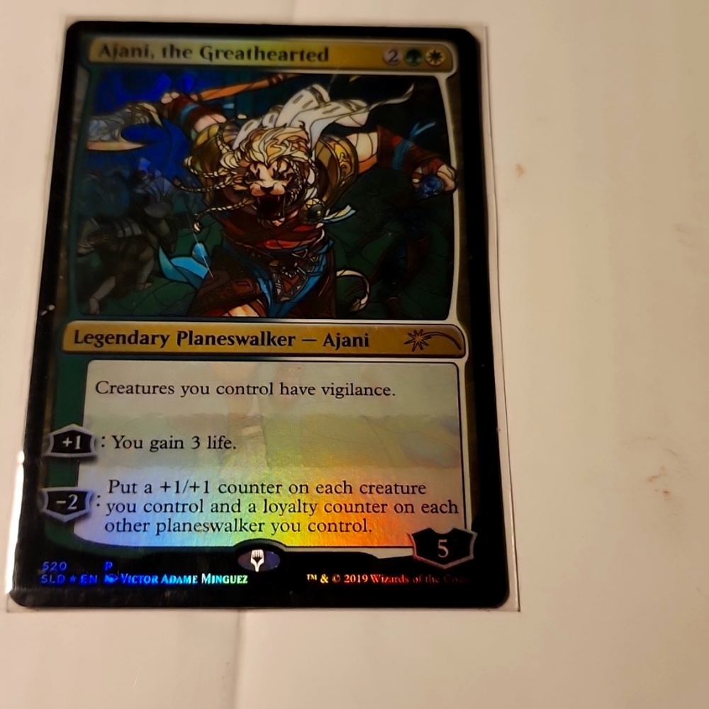 Magic the Gathering  Ajani, The Greathearted Promo Foil